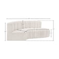 thumbnail image 3 of Meridian Furniture Arc Cream Boucle Fabric Modular Sectional, 3 of 8
