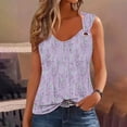thumbnail image 2 of Jewelreauty Womens Notched Neck Casual Tank Tops Summer Sleeveless Loose Shirts Basic Tunic Blouse Tee (L, Purple), 2 of 4
