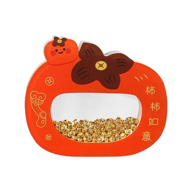 Adorno de mesa para Año Nuevo chino, colección creativa, decoración moderna para festivales. Caqui