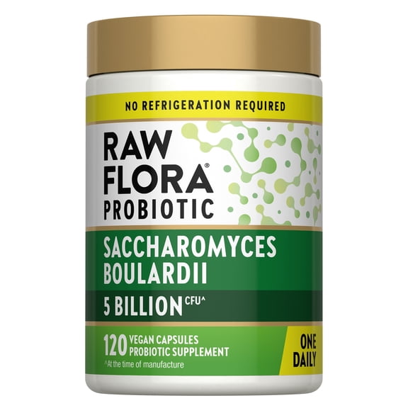 Saccharomyces Boulardii Probiotics | 250 mg | 120 Capsules | Non-GMO, Gluten Free | by Raw Flora