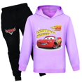 thumbnail image 3 of Disney Pixar Cars Lightning McQueen ropa deportiva para niños, trajes para niñas, Sudadera con capucha delgada Kawaii, pantalones negros, conjuntos de ropa de abrigo para niños, 3 of 5
