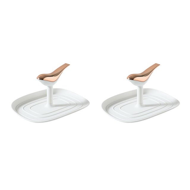 Naiovety Estante para tapa de olla, soporte de cocina, organizador, mostrador, soporte de organización, blanco Blanco 2piezas