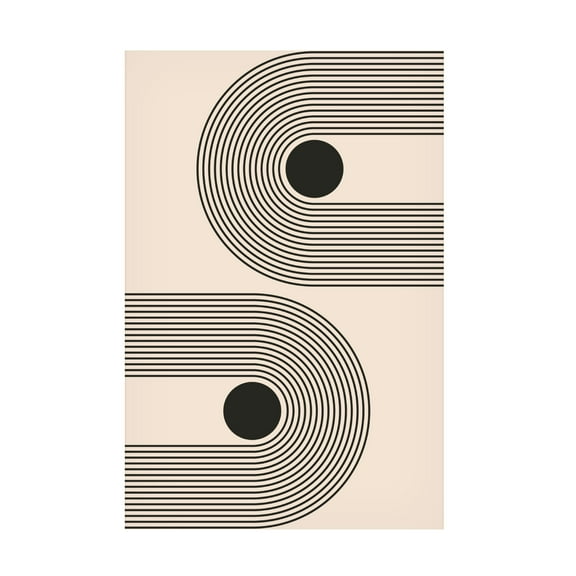 Trademark Fine Art jay stanley Black Boho Vibe Series 6 Canvas Wall Art