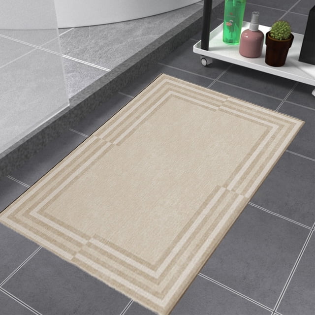 Boovnll Diatomaceous Bath Rug, Super Absorbent Quick Dry, Rubber Backing Non Slip ,Washable Bathroom Floor Mats, Shower Rug For In Front Of Bathtub,Shower Room (16x24)