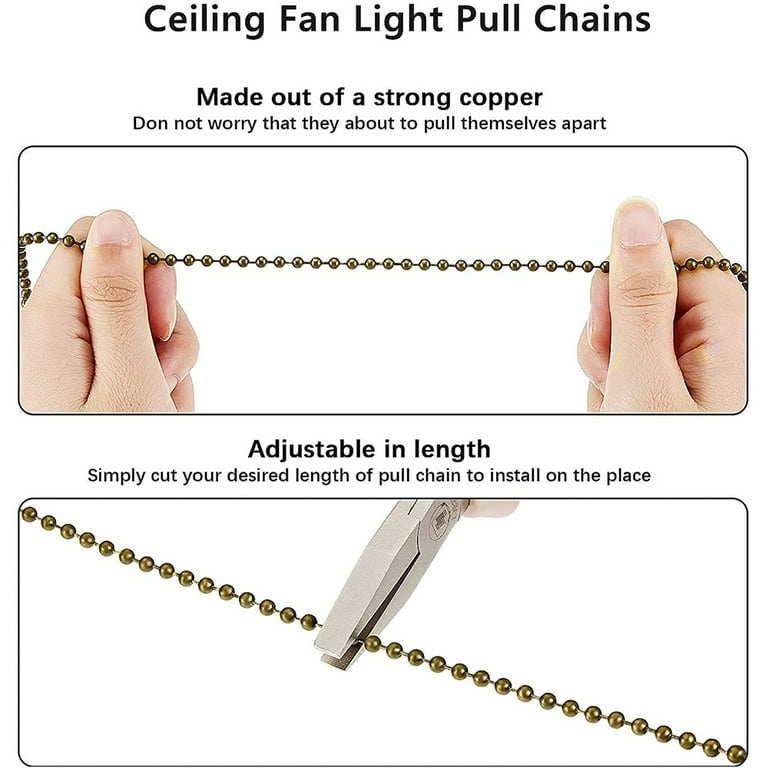 4pcs Ceiling Fan Pull Chain Set,bulb And Fan Pattern Pull Chain