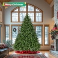 thumbnail image 3 of 9 FT Artificial Christmas Tree with Metal Stand, Premium Unlit Full Tree with 3655 Branch Tips, Festival Celebration Xmas Tree with Hinged Structure for Home/Office/Party, 3 of 8