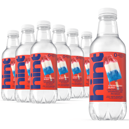 Hint Bottled Water, Cherry Berry Burst- Purified Flavored Water with Zero Calories, Sugar Free, Natural Flavors - 16 fl oz (Pack of 12)