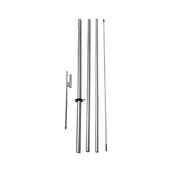 Feather Banner Swooper Flutter Flag Pole Set Telescoping Hardware, 4-Piece (15ft) Telescopic Pole Kit with Ground Spike