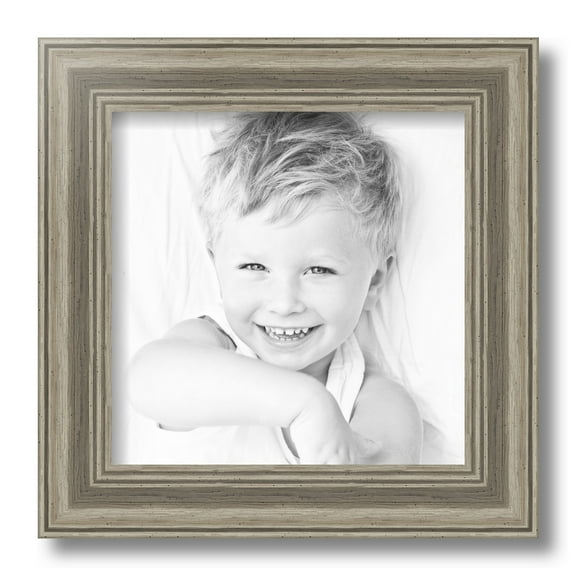 ArtToFrames 10" x 10" Silver Picture Frame, 10x10 inch Silver MDF Poster Frame (WOM-4445)
