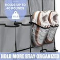 thumbnail image 5 of Scidweet Over The Door Shoe Organizer, 35 Large Breathable Mesh Pockets Hanging Storage Holder Shoe Rack Closet Organizer, Grey, 5 of 7