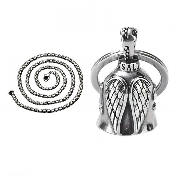DESIGNICE Charm Necklace,Gentle Touch Motorcycle Keychain,Twisted Links Guardian Bell,Style1