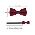 thumbnail image 4 of INSPIRE CHIC Father's Day Men's Formal Solid Pre-Tied Bow Ties Bowties Adjustable Strap Wine Red, 4 of 5