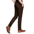 thumbnail image 2 of Pantalones Casuales Slim Entallados Color Marrón Oscuro Talla 34, 2 of 6