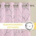 thumbnail image 6 of Pink Branches Kitchen Curtains Window Panels, Vintage Art Farmhouse Insulated Window Treatment Curtain, Grommet Curtains for Bedroom/Living Room/Bathroom, 2 Piece 52"Wx72"L, 6 of 8