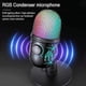 thumbnail image 2 of USB Condenser Microphone Rgb Microphone Laptop Game Microphone, 2 of 5