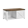 thumbnail image 4 of Manor Park Farmhouse Sliding Door Litter Box Bench, Solid White, 4 of 9