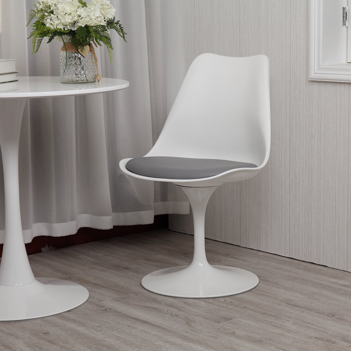 Kepooman Swivel Round Base Dining Chair, Elegant Side Chairs for Cafe Dining Room Kepooman Swivel Round Base Dining Chair, Elegant Side Chairs for Cafe Dining Room