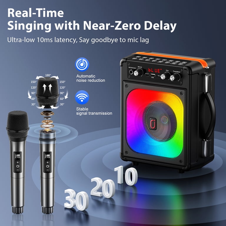 JAUYXIAN Karaoke Machine for Adults Kids, Bluetooth Speaker with