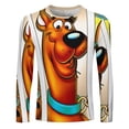 thumbnail image 2 of Scooby Doo Men's Graphic T Shirts Long Sleeve Printed Tee Tops Autumn Casual T-Shirt Fall Clothes M, 2 of 6