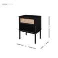 thumbnail image 2 of New Pacific Direct Caine Rattan Night Stand/ Side Table in Black, 2 of 13