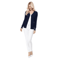 thumbnail image 2 of YEMAK Women's Long Sleeve V-Neck Button Down Soft Knit Cardigan Sweater MK5178-Navy-XL, 2 of 5