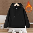 thumbnail image 4 of OJSFQUFP Boys' Hoodie and Winter Cotton Girls' Casual Long Sleeved Top Solid Color Jacket Hoodie, 4 of 7