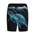 thumbnail image 4 of Rocae Ocean Turtle for Men's Soft Sleep Pajama Shorts, Waistband and Pockets, 4 of 9