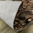 thumbnail image 4 of Ambesonne Rustic Place Mats Set of 4, Medieval Cottage Scene Art, Standard Size, Grey Teal Brown, 4 of 5