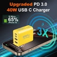 thumbnail image 2 of Bloque de carga rápida USB C Vilive 40 W 4 puertos tipo C Samsung, 2 of 6
