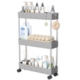 thumbnail image 1 of Cshidworld Carrito de Almacenamiento Rodante Delgado de 3 Niveles, Organizador de Almacenamiento para Baño, Unidad de Estantería Utilitaria para Oficina, Baño, Cocina, Cuarto de Lavado y Lugares Estr, 1 of 7