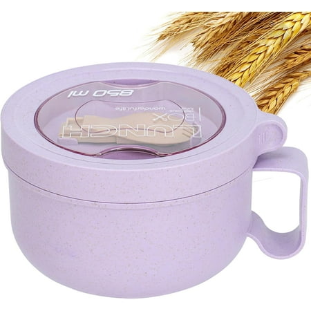 

Unbreakable Microwave Soup Mugs with Lids and Handles Microwave Ramen Bowl with Lid for Soup and Instant Noodles Oatmeal Gumbo Salad BPA Free