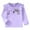 Purple, variant on Ulanda Girls and Toddlers' Long Sleeve Ruffle Print T-Shirt Comfortable Soft Thick Basic Loose Crewneck Fall Winter Tee (Purple, 3-4 Years)