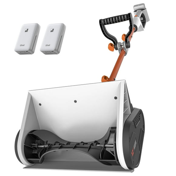 Litheli Cordless Snow Shovel, 20V 12" Battery Powered Snow Thrower, Battery Snow Blower with Auxiliary Handle, with 4.0Ah+2.0Ah Portable Battery