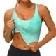 thumbnail image 3 of Balery Cyan Mint Marble Sujetadores deportivos con espalda cruzada para mujer, acolchados, sin costuras, de alto impacto, ideales para yoga, gimnasio, entrenamiento y fitness.-Small, 3 of 8