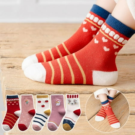 

Patgoal Girls Fashion Girl Baby Socks Multiple Colour Printing Bow Cartoon Socks 1-12 Years Girls Fashion Toddler Socks for Kids Toddlers Baby Girls- Mixed Colors 5 Pairs
