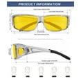 thumbnail image 2 of KALIYADI Night Driving Glasses for Men Women, Night Vision Glasses Fit Over Glasses Sunglasses Anti Glare Polarized HD, 2 of 7