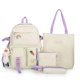thumbnail image 1 of Conjunto de 4 piezas de mochilas, nuevas mochilas escolares de moda para chicas adolescentes, mochila de viaje de lona para mujer, bolso de hombro para estudiante, 1 of 4