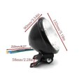thumbnail image 5 of Retro Metal Motorcycle Headlight Round with Holder Electroplate Silver Vintage, 5 of 5