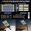 thumbnail image 3 of Gefolly Solar Street Light 10000W, 2700000 LM w/Remote Control & Motion Sensor IP67 Flood Security Lights for Road,Yard,Barn, 3 of 13