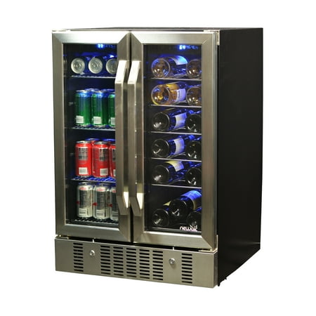 NewAir 18-Bottle & 60-Can Dual Zone Built-in Compressor Wine and Beverage (Best Wine Refrigerator 2019)