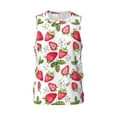 thumbnail image 2 of Easygdp Strawberry1 Men's Mesh Basketball Jersey Quick Drying Sleeveless Shirts Fitted Muscle Tank Tops Sport Round Neck T-Shirt - XX-Large, 2 of 9