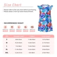 thumbnail image 3 of Vsdgher Fleurs Vives pour Filles Chemises de Nuit Manches Courtes à Volants Robe de Nuit Pyjama pour Fête Pyjama-TG, 3 of 6