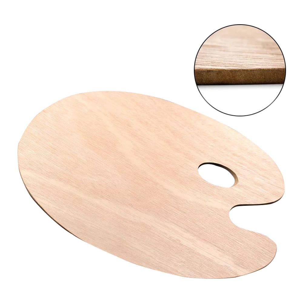 Wooden Painting Palette Artist Painting Tool Oval Shaped