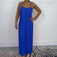thumbnail image 2 of Zekutng 2 Piece Sets for Women Loose Washed Frayed Wide Leg Overalls with Denim Jumpsuit,Sizes S-3XL, 2 of 7