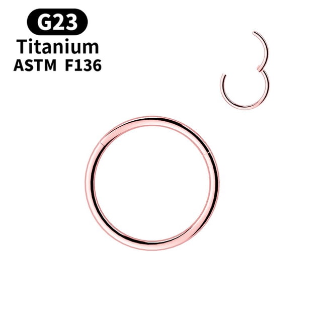 Anillos de titanio para la nariz G23, Clips para el cuerpo de colores mezclados, aro para mujeres y hombres, Piercing para cartílago, segmento de joyería, labio, oreja, anillo en L Tan Jianjun unisex