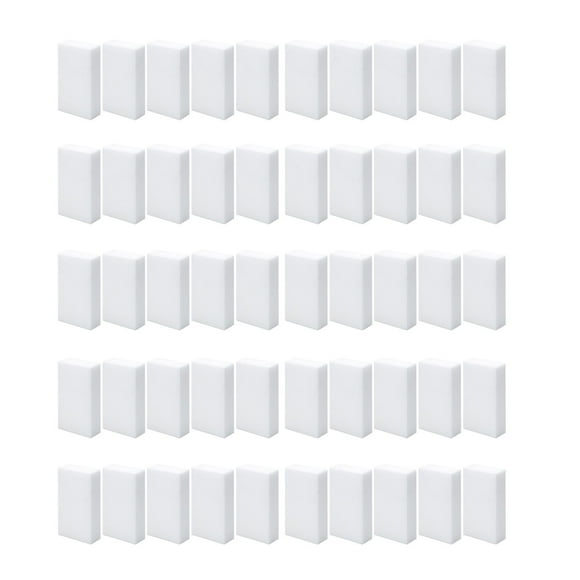 Magic Eraser Sponge 2X Density Magic Cleaning Erasers in Bulk Extra Durable & Long Lasting, Multi-Functional Melamine Sponge Nano Sponges for Kitchen Bathroom Shoes Window,White,50packs