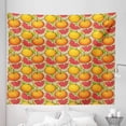 thumbnail image 1 of Fruit Tapestry, Repeated Pattern Hand Drawn Like Oranges and Grapefruit Slices Depiction, Fabric Wall Hanging Decor for Bedroom Living Room Dorm, 5 Sizes, Pale Camel Multicolor, by Ambesonne, 1 of 1