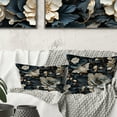 thumbnail image 3 of Designart "Serene Grey White Floral Haven I" Floral Printed Throw Pillow, 3 of 5