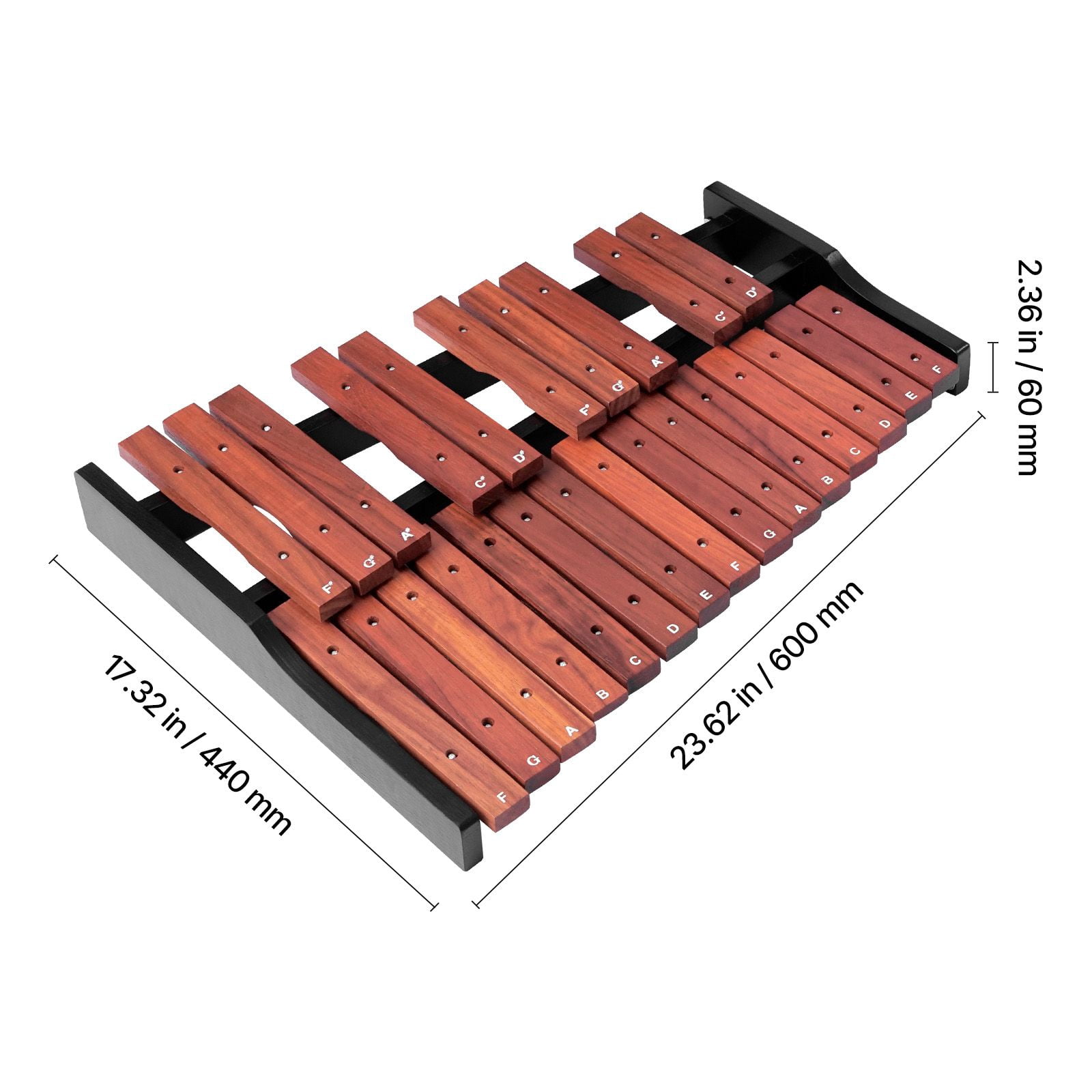 25 Notes Wooden Professional Xylophone Percussion Instrument, with 4 Mallets, Carrying Bag, Beginner Glockenspiel Musical Instrument Kit for Adults and Kids Students