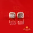 thumbnail image 2 of King of Bling's 10K Real Yellow Gold with 0.05ct Diamond Stud Square Earring For Women And Men, 2 of 12